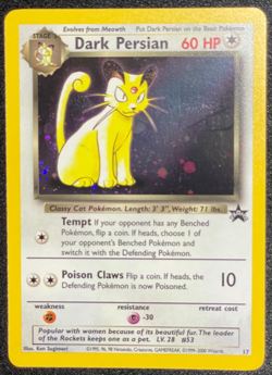 Pokemon Card - Dark Persian # 17 WOTC Black Star Promo Holo - NM - Image 2