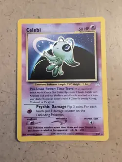 Pokemon TCG Celebi Neo Revelation Holo Rare Card 3/64 NM Condition - Image 1