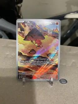 Magby 186/182 Pokemon TCG Scarlet & Violet: Paradox Rift Illustration Rare Card - Image 1