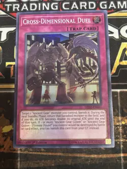 Yu-Gi-Oh! Cross-Dimensional Duel Trap Card X1 1st Edition NM Super Rare - Image 1