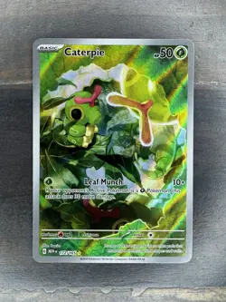 Caterpie 172/165 Sv: Scarlet & Violet 151 Illustration Rare Pokemon Card TCG NM - Image 1
