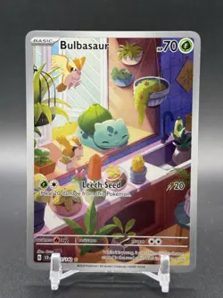 Bulbasaur 143/142 Sv07: Stellar Crown Illustration Rare Card Pokemon TCG - Image 1
