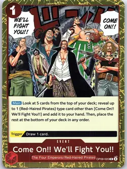 Come On!! We'll Fight You!! OP09-020 - One Piece Card Game - NM - Image 1