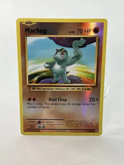 POKEMON TCG Machop 57/108 XY Evolutions 2016 Reverse Holo Foil Common Card - Image 1