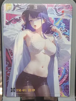 Raiden Shogun TR-01 Reluctant Goddess Story Anime Waifu Card TR - Image 1