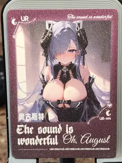 August Reluctant To Leave Card Goddess Story Anime Waifu CCG UR UR-004 - Image 1