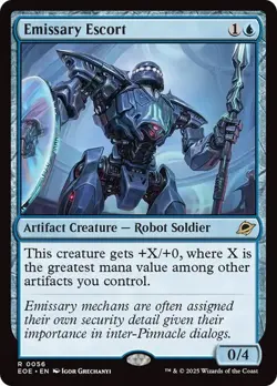 Emissary Escort NM RARE Edge of Eternities EOE MTG Blue Artifact Soldier Regular - Image 1