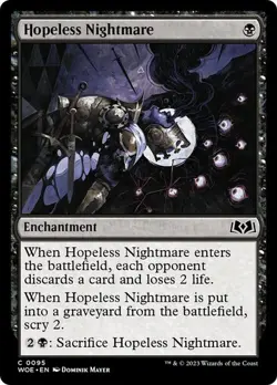 Hopeless Nightmare NM Wilds of Eldraine [WOE] MTG Common #0095 Near Mint Regular - Image 1