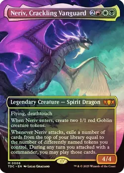Neriv, Crackling Vanguard (Borderless) NM MYTHIC Foil Commander [TDC] MTG Mint - Image 1
