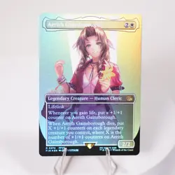Aerith Gainsborough Borderless Foil 374 Final Fantasy MTG NM See Video - Image 1
