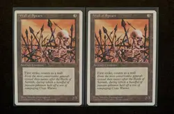 (2) Magic: The Gathering Wall of Spears MTG Core Set 1995 4th Edition VINTAGE LP - Image 1
