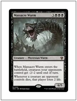 1x Massacre Wurm, Murders at Karlov Manor Commander, Magic MTG NM - Image 1