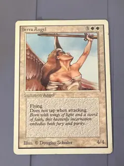 Magic the Gathering MTG Unlimited Serra Angel LP (Beta Bob) - Image 1