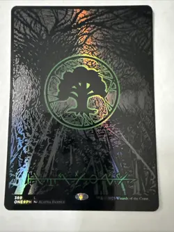 Forest Full Art (Oil Slick Raised Foil) Phyrexia: All Will Be One Foil - Image 1