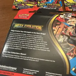 2025 Pokemon TCG Mega Evolution Golduck Promo (3) Three Booster Pack Please Read - Image 4