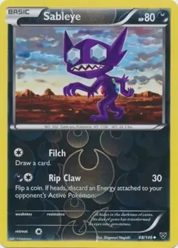 Pokemon - Sableye - 68/146 - XY Base set - Reverse Holo - NM/M - Image 1