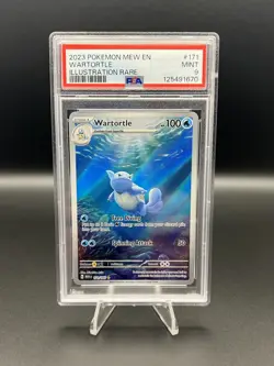 2023 POKEMON MEW EN-151 ILLUSTRATION RARE 171/165 WARTORTLE PSA 9 - Image 5