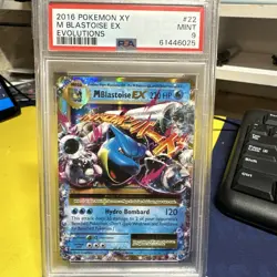Mint PSA 9 2016 Pokemon XY M Blastoise EX Evolutions #22 - Image 1