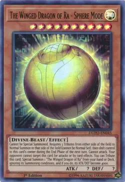 The Winged Dragon of Ra - Sphere Mode Yu-Gi-Oh! DUPO-EN045 1st Ultra Rare - Image 1
