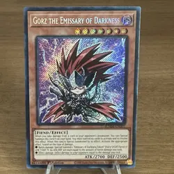Yugioh TCG Gorz The Emissary of Darkness BLMM-EN005 1st Edition Secret Rare - Image 1