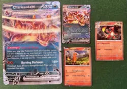 Charizard Ex 054 Promo Card Set - Jumbo Lenticular + Charmeleon + Charmander - Image 1