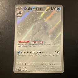 Pokemon TCG Stellar Crown Crabominable Holo Card 149/142 Illustration Rare NM - Image 1