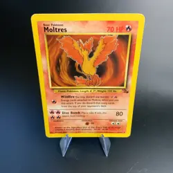 Moltres Fossil 27/62 Non-Holo Unlimited Rare Vintage Pokemon Card WOTC 1999 - Image 1