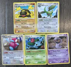 Pokemon TCG 5 Card Lot Mid Era (2008-2010) Uncommon And Rare LP - Image 1