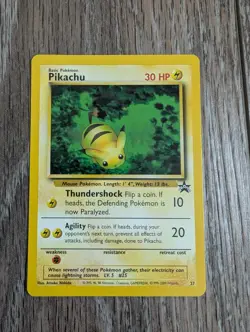 Pikachu Pokemon 27/53 Wizards WOTC Black Star Promo Card TCG - Image 1