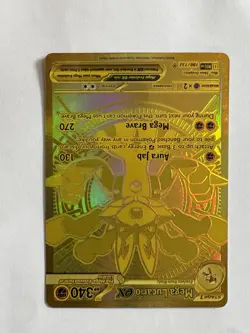 Mega Evolutions Mega Lucario Ex Gold Hyper Rare #188 Pokemon Card - Image 2