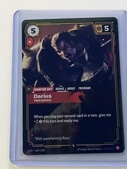 Riftbound Darius Card Origins OGN 027/298 League Of Legends English Foil B - Image 1