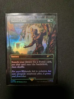 Foil Nature's Lore Groot Bonus Card Rainbow MtG Marvel Secret Lair Magic Card - Image 1