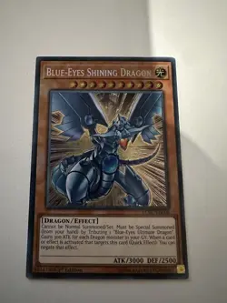 Yu-Gi-Oh! TCG Blue-Eyes Shining Dragon 1st Edition Secret Rare Card LCKC-EN008 - Image 1