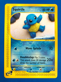 Squirtle 131/165 Expedition Base Set Regular Non Holo Pokemon Card LP - Image 1