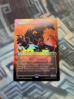 MTG Foil Borderless Blightsteel Colossus NM Unplayed Double Masters - Image 1