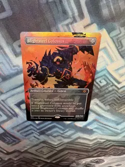 MTG Foil Borderless Blightsteel Colossus NM Unplayed Double Masters - Image 4