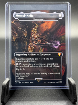 MTG MORGUL-KNIFE SHADOWSPEAR 0353 LORD OF THE RINGS COMMANDER LTC BORDERLESS NM - Image 1