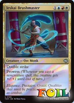Jeskai Brushmaster 0195 MTG Tarkir: Dragonstorm Uncommon NP Foil - Image 1