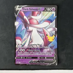 Pokemon TCG Celebrations Dark Sylveon V SWSH134 Jumbo Black Star Promo Card - Image 1