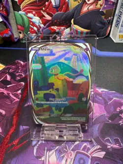 Pokemon TCG Pocket Mew Textured Holo Rare - Fan Art / Custom Art - Image 1