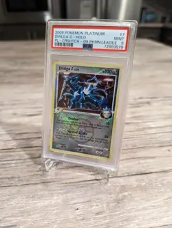 PSA 9 MINT - 2009 Dialga G Crosshatch Pokemon League Holo Promo 7/127 Platinum - Image 2