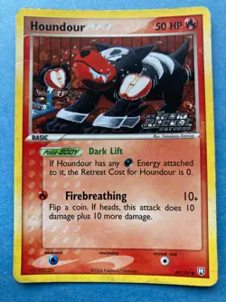 Pokemon Reverse/Stamped Holo Houndour- EX Team Rocket Returns- 60/109- HP - Image 1