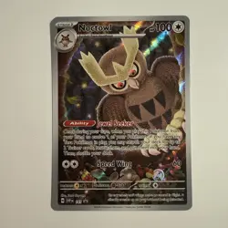 Pokemon TCG Noctowl SVP 141 Black Star Promo Full Art Promo Rare Holo NM - Image 1
