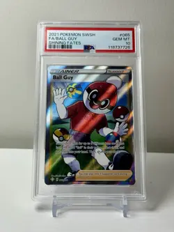 2021 Pokemon Shining Fates Ball Guy Full Art #065 PSA 10 GEM MINT - Image 1