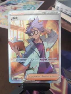 Pokemon TCG Jacq 236/198 Scarlet & Violet Full Art Trainer NM - Image 1