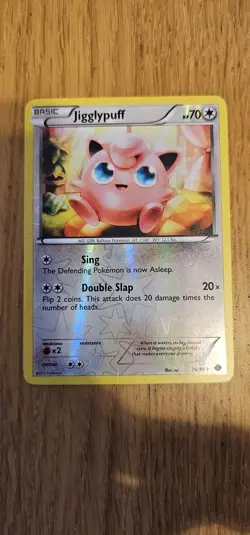 Pokemon TCG Jigglypuff Next Destinies 78/99 Reverse Holo Uncommon Mint Condition - Image 1