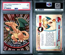 1999 Topps Pokemon T.V. Charizard 6 Foil PSA 7 - Image 1