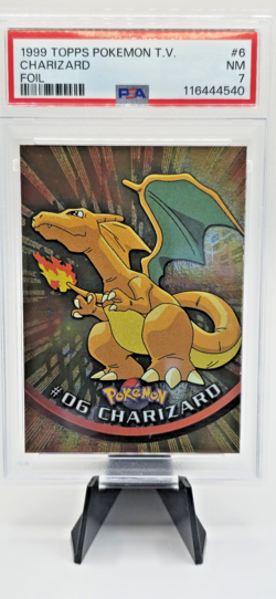1999 Topps Pokemon T.V. Charizard 6 Foil PSA 7 - Image 4
