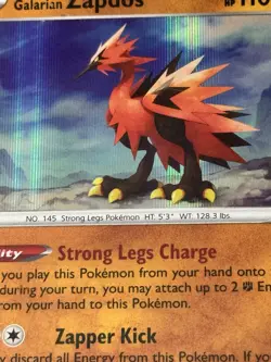 Pokemon TCG Galarian Zapdos Evolving Skies 082/203 Holo Rare VLP - Image 1