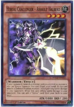 Yugioh Heroic Challenger - Assault Halberd - WSUP-EN016 - Super Rare - 1st Ed X1 - Image 1